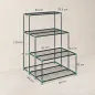 Soporte para Plantas de 4 Niveles con Diseño Escalera y Estructura Metálica Resistente para Interior y Exterior Verde