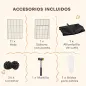 Valla Metálica para Mascotas de 12 Paneles DIY Alfombrilla Impermeable Parque para Cobayas Erizos 120x60x40 cm Negro