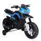 Moto Eléctrica Infantil Moto de Juguete Niños +3 Años Batería 6V con Luces y Música 105x52,3x62,3cm Azul