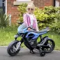 Moto Eléctrica Infantil Moto de Juguete Niños +3 Años Batería 6V con Luces y Música 105x52,3x62,3cm Azul