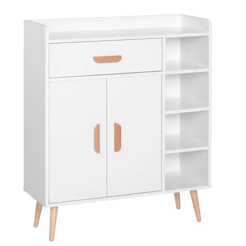 Aparador Buffet Armario Gabinete Consola Mueble Multiusos de Comedor Salón Baño Pasillo 80x29.5x96cm