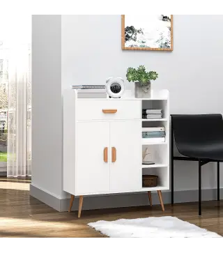 Aparador Buffet Armario Gabinete Consola Mueble Multiusos de Comedor Salón Baño Pasillo 80x29.5x96cm