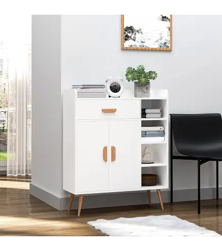 Aparador Buffet Armario Gabinete Consola Mueble Multiusos de Comedor Salón Baño Pasillo 80x29.5x96cm