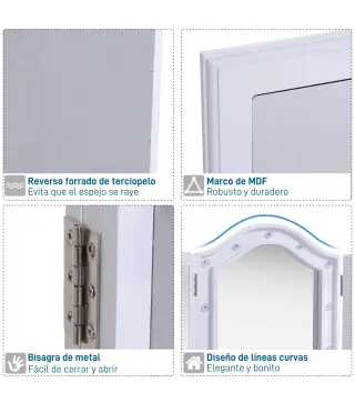 Espejo de Maquillaje con Luz LED