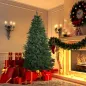Árbol de Navidad Artificial 180 cm Ignífugo con 724 Ramas con 2 Tipos de Puntas de PVC Base Plegable y Soporte de Acero Decoraci