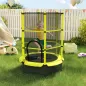 Cama Elástica Infantil Ø140 cm para Niños de 3-10 Años con Red de Seguridad Carga 50 kg para Interior Exterior Amarillo