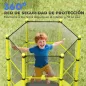Cama Elástica Infantil Ø140 cm para Niños de 3-10 Años con Red de Seguridad Carga 50 kg para Interior Exterior Amarillo