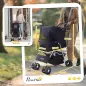 Carrito para Perros con Toldo Ajustable Cesta de Almacenaje y Ruedas con Freno Tela Oxford 77x45x99,5 cm Negro