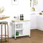 Carro de Cocina Carrito de Servir Multiusos Estantería Carrito Auxiliar con Ruedas para Baño Dormitorio con Estante Cajón Armari