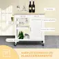 Carro de Cocina Carrito de Servir Multiusos Estantería Carrito Auxiliar con Ruedas para Baño Dormitorio con Estante Cajón Armari
