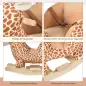 Caballito Balancín Infantil en Forma de Jirafa de Felpa para Bebés 18-36 Meses con Sonido y Cinturón 60x33x45 cm Marrón