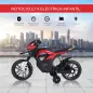 Moto Eléctrica Infantil Moto de Juguete Niños +3 Años Batería 6V con Luces y Música 105x52,3x62,3cm Rojo