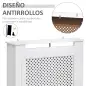 Cubre Radiadores, 78x19x82 cm, Cubierta para Radiador Moderna de MDF, con Estante Superior y Listones, para Salón, Dormitorio, P