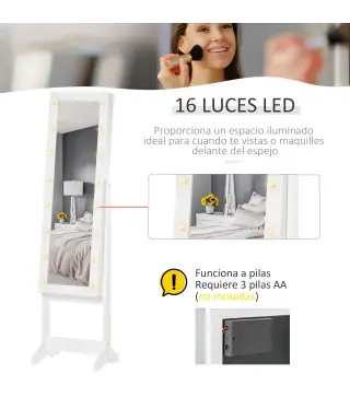 Joyero de Pie con Espejo