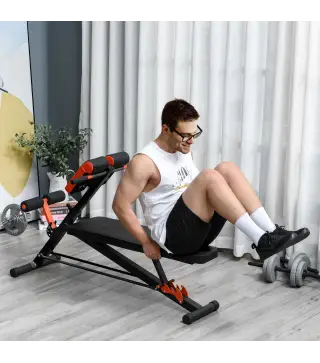 Banco de Pesas Multifuncional Banquillo de Gimnasio Completo Respaldo Inclinable en 3 Posiciones 64x146x73,5-85 cm Negro