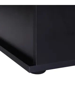 Arcón de Almacenamiento con Tapa Carga Máx. 120 kg para Dormitorio Salón 100x40x40 cm Negro