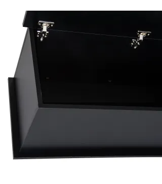 Arcón de Almacenamiento con Tapa Carga Máx. 120 kg para Dormitorio Salón 100x40x40 cm Negro