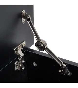 Arcón de Almacenamiento con Tapa Carga Máx. 120 kg para Dormitorio Salón 100x40x40 cm Negro