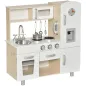 Cocina de Juguete de Madera con Fregadero Cocina de Inducción y Microondas Simulados con Accesorios Incluidos Cocina Inf