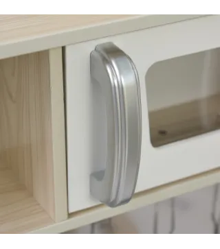 Cocina de Juguete de Madera con Fregadero Cocina de Inducción y Microondas Simulados con Accesorios Incluidos Cocina Inf