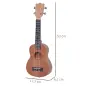 Ukelele Soprano para Principiantes con 4 Cuerdas de Nylon Ajustables Juguete educativo 53x17,5x6,2cm Madera