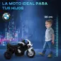 Moto Eléctrica para Niños de 18-36 Meses con Licencia BMW S1000RR con Velocidad 2,5 km/h Carga 20 kg 66x37x44 cm Negro