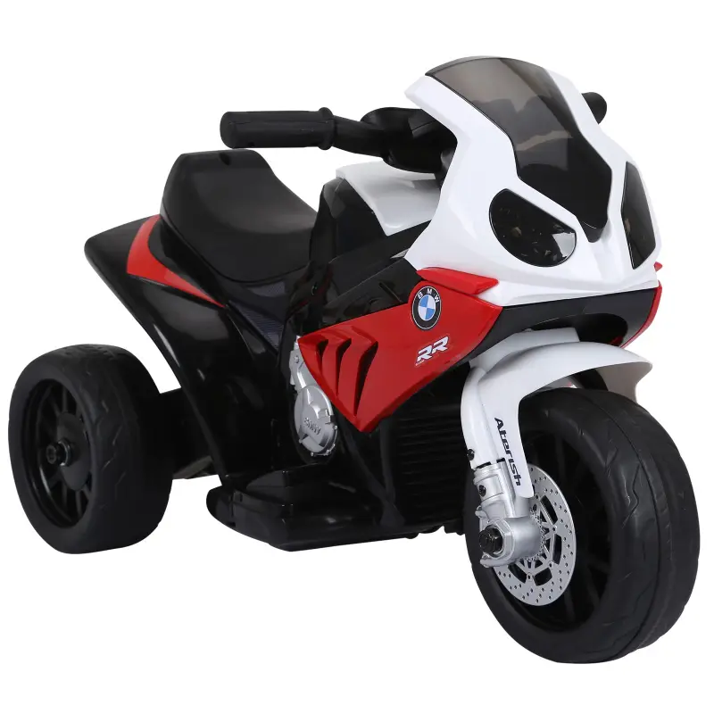 Moto Eléctrica para Niños de 18-36 Meses con Licencia BMW S1000RR con Velocidad 2,5 km/h Carga 20 kg 66x37x44 cm Rojo