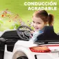 Coche Eléctrico para Niños de 3+ Años Audi TT Eléctrico 12V con Velocidad 3 km/h Mando a Distancia 102x60x44 cm Blanco
