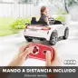 Coche Eléctrico para Niños de 3+ Años Audi TT Eléctrico 12V con Velocidad 3 km/h Mando a Distancia 102x60x44 cm Blanco