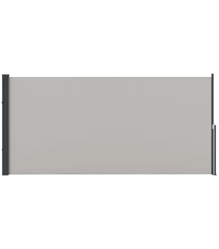 Toldo Lateral Retráctil Pantalla Enrollable Mampara de Privacidad Impermeable y Anti-UV Protege la Privacidad Gris Claro