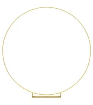 Arco de Jardín de Metal Redondo para Rosas Arco de Boda con Recubrimiento en Polvo para Decoración 230x28x234 cm Dorado