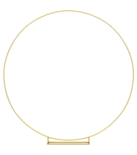 Arco de Jardín de Metal Redondo para Rosas Arco de Boda con Recubrimiento en Polvo para Decoración 230x28x234 cm Dorado