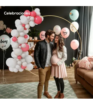 Arco de Jardín de Metal Redondo para Rosas Arco de Boda con Recubrimiento en Polvo para Decoración 230x28x234 cm Dorado