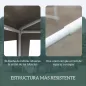 Carpa Desmontable de Jardín 3x3 m Gazebo Cenador para Exteriores con 4 Orificios de Drenaje y Tubo de Acero Gris