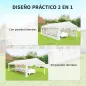 Carpa para Fiestas 4x8 m Carpa de Jardín con Paredes Extraíbles Puerta y Ventanas UPF50+ para Boda Camping Blanco