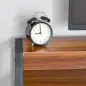 Escritorio Mesa de Ordenador 84x45x85cm con Encimera de Madera y Patas de Metal Estilo Moderno para Oficina Nogal