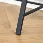 Escritorio Mesa de Ordenador 84x45x85cm con Encimera de Madera y Patas de Metal Estilo Moderno para Oficina Nogal