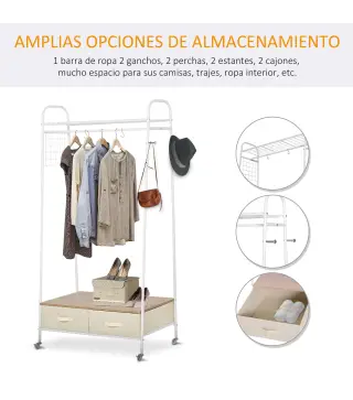 Perchero Metálico con Ruedas