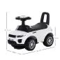 Quad Correpasillos Niño 1-3 Años Coche sin Pedales para Bebé Juguete Andador Estilo Carrera con Orador Volante Compartimiento Oc