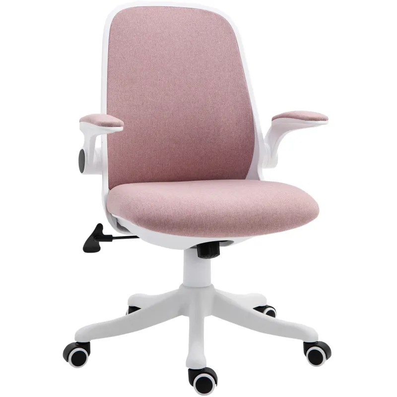 Silla Giratoria de Oficina Silla de Escritorio Basculante Altura Ajustable Reposabrazos Elevable 62,5x60x94-104 cm Rosa Silla Giratoria de Oficina Silla de Escritorio Basculante Altura Ajustable Reposabrazos Elevable 62,5x60x94-104 cm Rosa