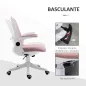 Silla Giratoria de Oficina Silla de Escritorio Basculante Altura Ajustable Reposabrazos Elevable 62,5x60x94-104 cm Rosa Silla Giratoria de Oficina Silla de Escritorio Basculante Altura Ajustable Reposabrazos Elevable 62,5x60x94-104 cm Rosa
