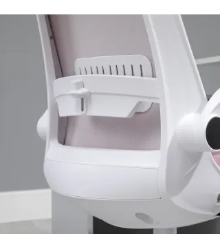 Silla Giratoria de Oficina Silla de Escritorio Basculante Altura Ajustable Reposabrazos Elevable 62,5x60x94-104 cm Rosa