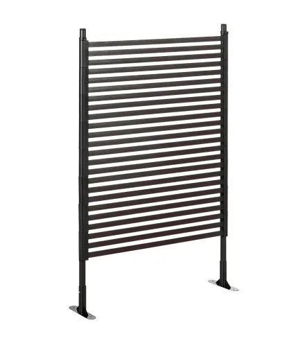 Valla de Jardin de Acero con Revestimiento de PE 2 Modos de Instalacion para Plantas Animales 93x22x150 cm Marron