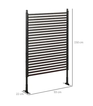 Valla de Jardín de Acero con Revestimiento de PE 2 Modos de Instalación para Plantas Animales 93x22x150 cm Marrón