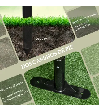 Valla de Jardín de Acero con Revestimiento de PE 2 Modos de Instalación para Plantas Animales 93x22x150 cm Marrón