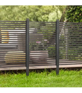 Valla de Jardín de Acero con Revestimiento de PE 2 Modos de Instalación para Plantas Animales 93x22x150 cm Marrón