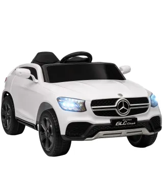 Coche Eléctrico para Niños Mercedes-Benz GLC Coupé 12V Mando a Distancia 2,4 G Motor Doble MP3 Blanco