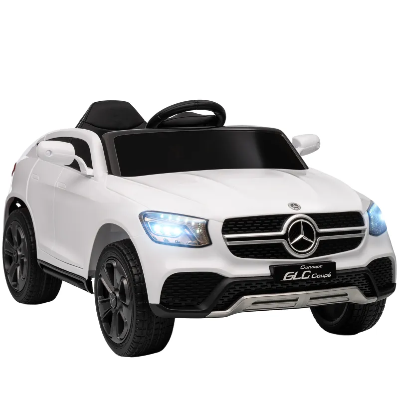 Coche Electrico para Ninos Mercedes-Benz GLC Coupe 12V Mando a Distancia 2,4 G Motor Doble MP3 Blanco
