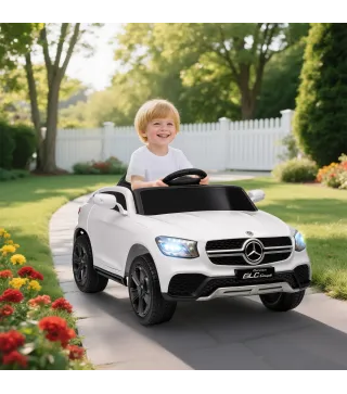 Coche Electrico para Ninos Mercedes-Benz GLC Coupe 12V Mando a Distancia 2,4 G Motor Doble MP3 Blanco