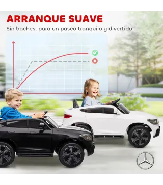 Coche Electrico para Ninos Mercedes-Benz GLC Coupe 12V Mando a Distancia 2,4 G Motor Doble MP3 Blanco